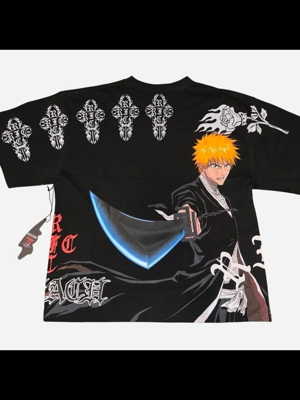 Civil Regime x Bleach Ichigo Bankai 199x Oversized Tee - Black Size L
